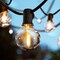 Black-Clear G40 LED String Lights 100ft 50 Bulbs Warm Glow Outdoor